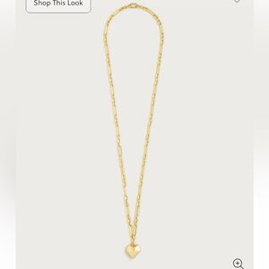 J.Crew Gold Heart Pendant Necklace